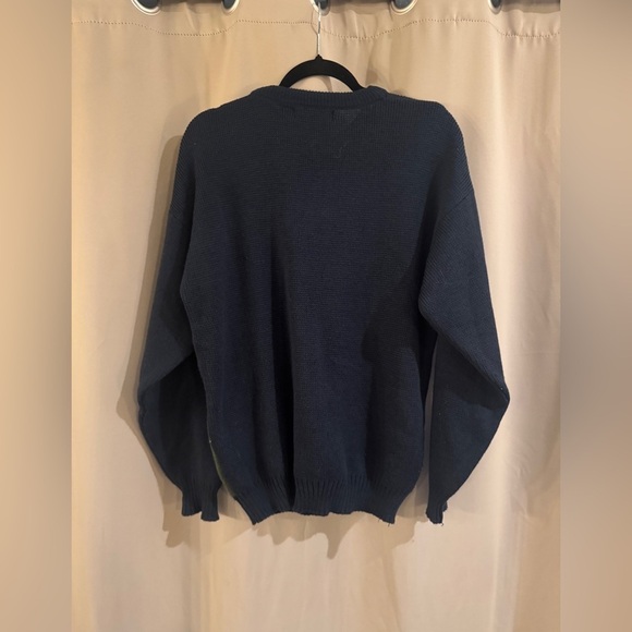 Men's Vintage Causals Blue and Green Sweater - Picture 3 of 6